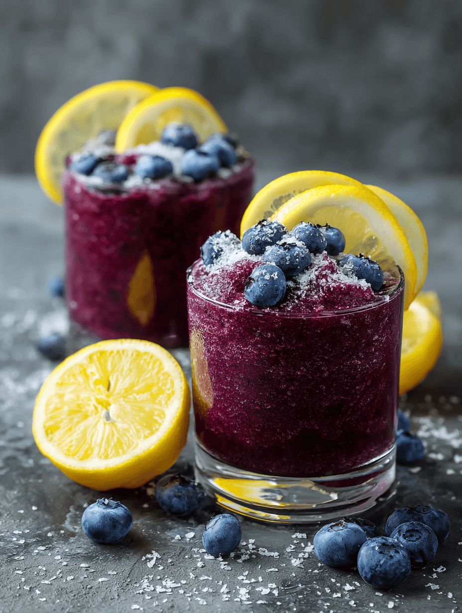 Blueberry Lemon Drop Slushies