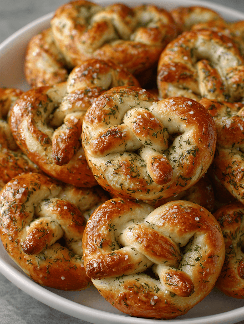 Buttery Garlic Dill Ranch Pretzels