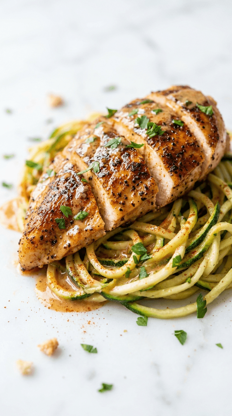 Cajun Chicken Pasta with Zoodles