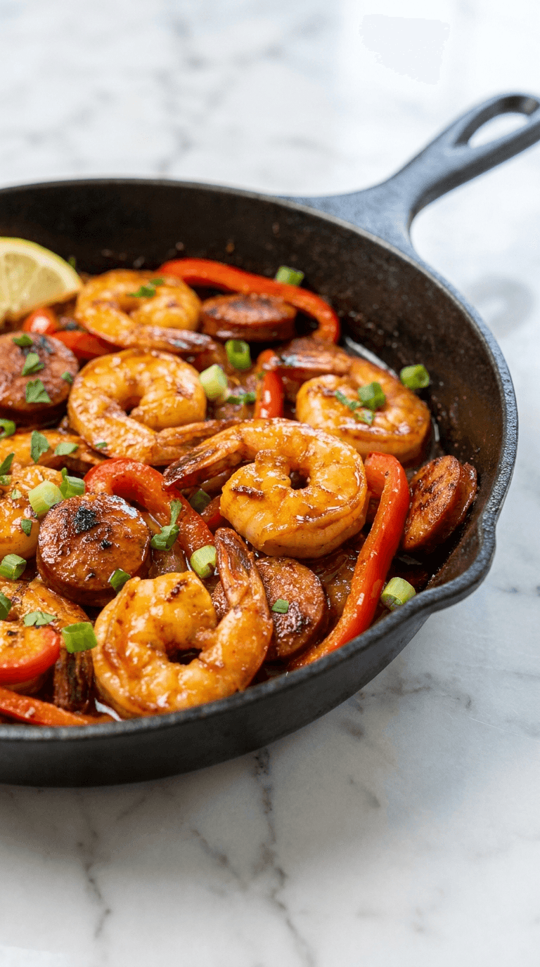 Cajun Shrimp and Sausage Skillet