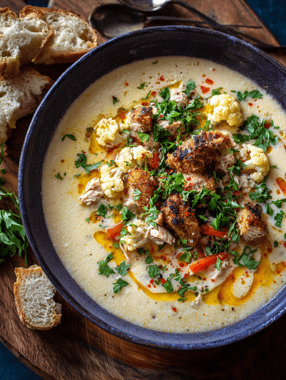 Cauliflower Chicken Soup