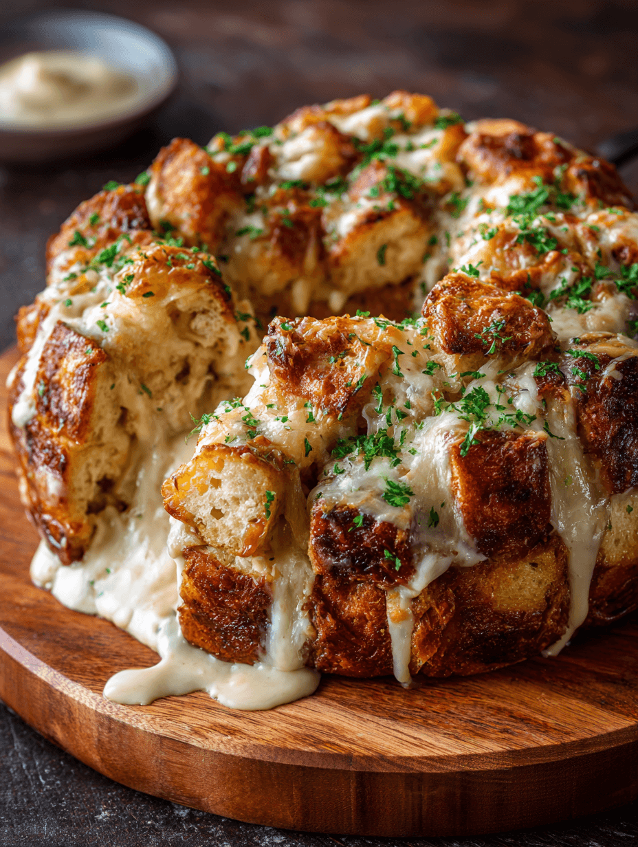Chicken Alfredo Monkey Bread