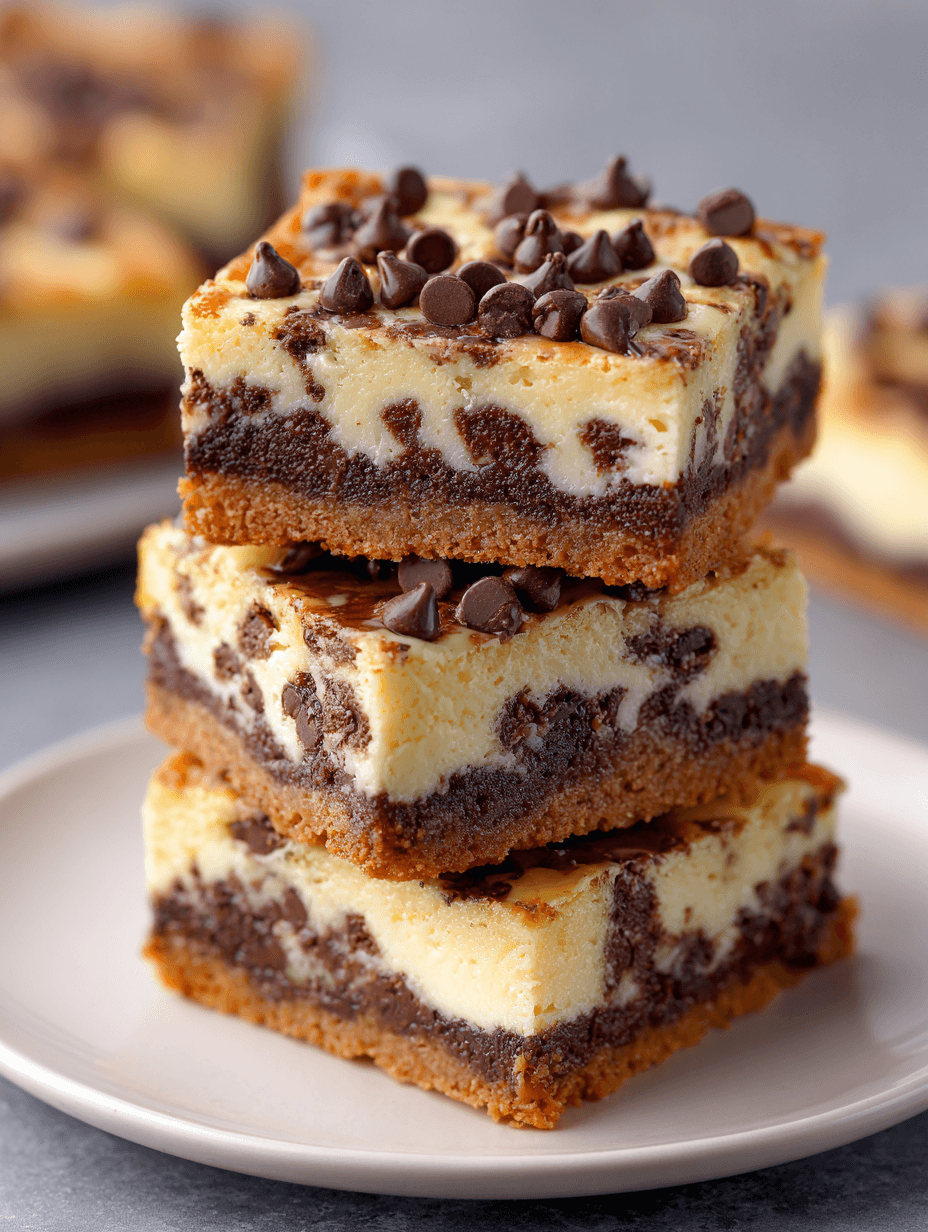 Chocolate Chip Cheesecake Bars