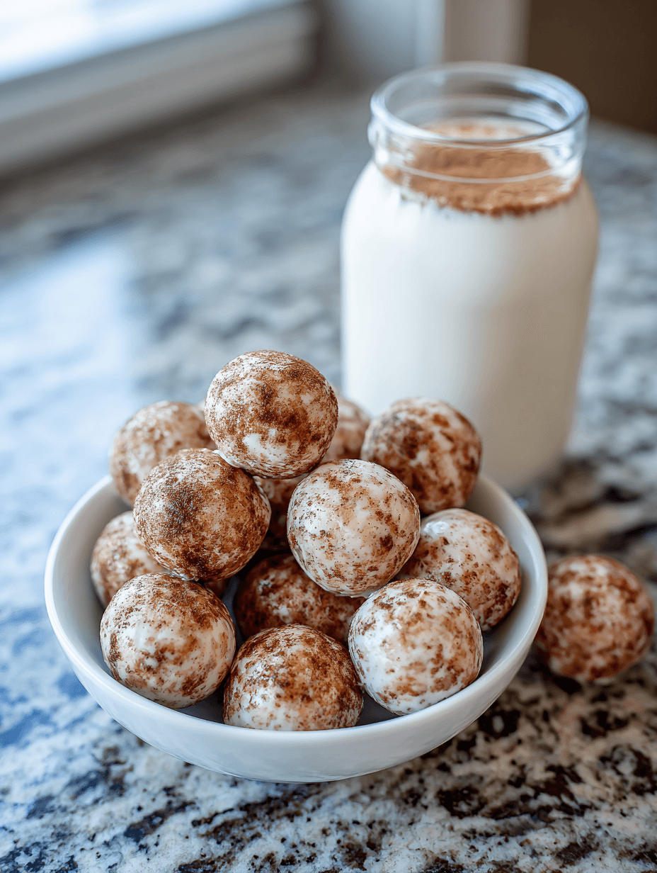 Cinnamon Roll Protein Bites