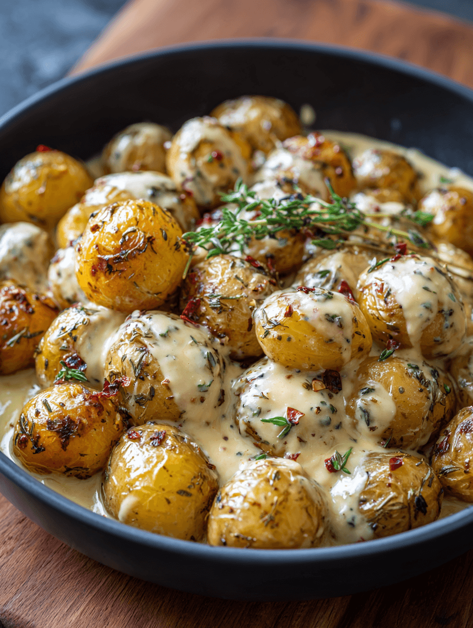 Creamy Garlic Sauce Potatoes