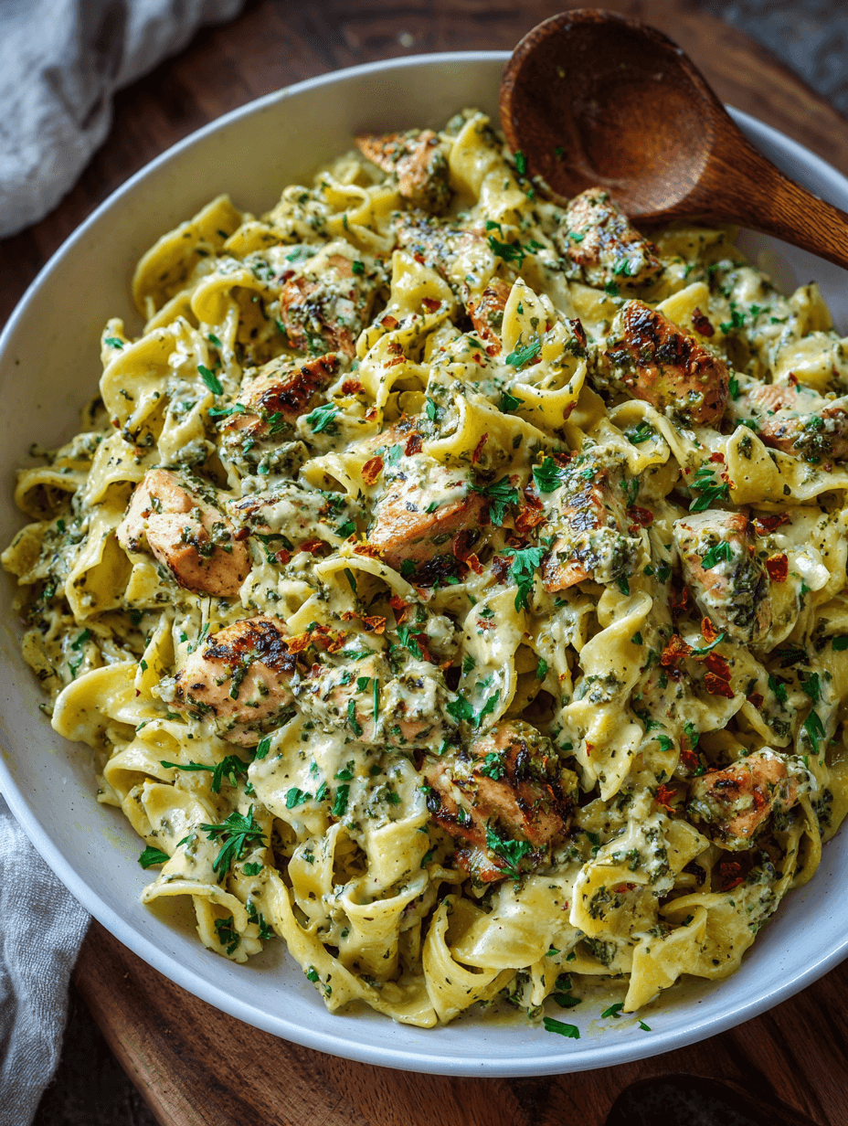 Creamy Pesto Chicken Pasta
