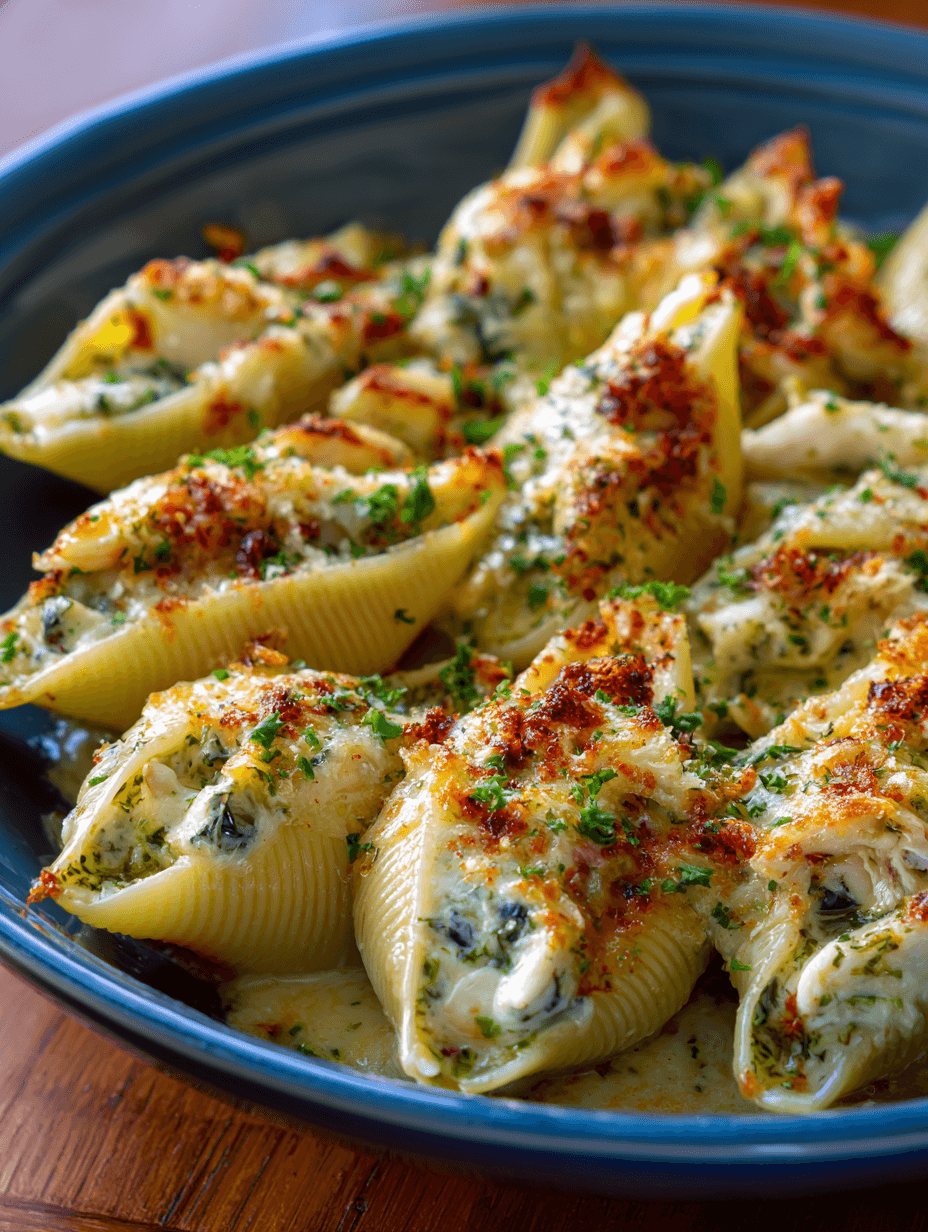 Creamy Seafood Stuffed Shells Recipe