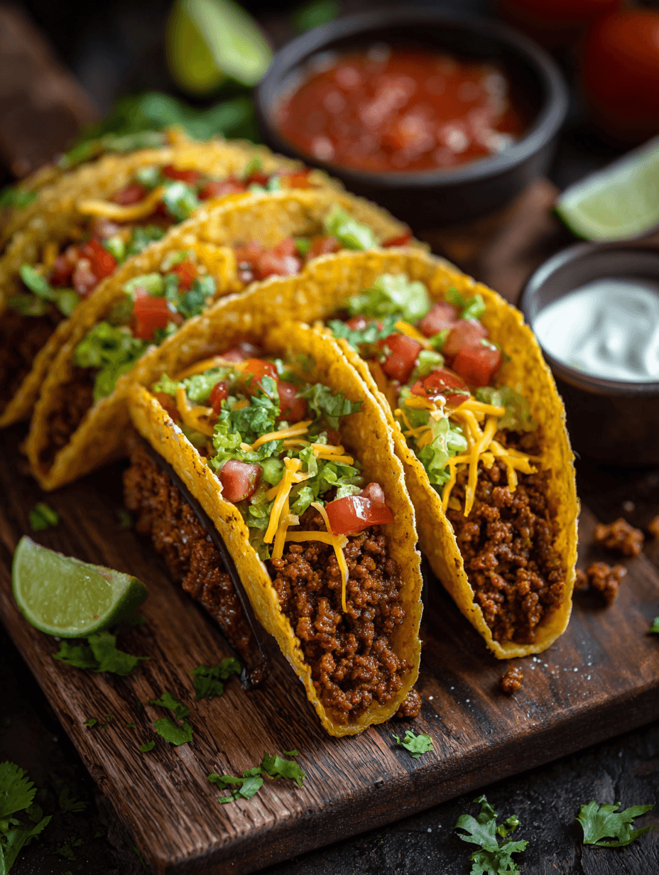 Crispy Baked Ground Beef Tacos