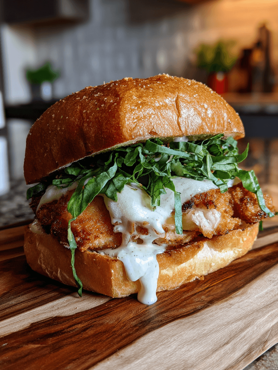 Crispy Chicken Cesar Sandwich