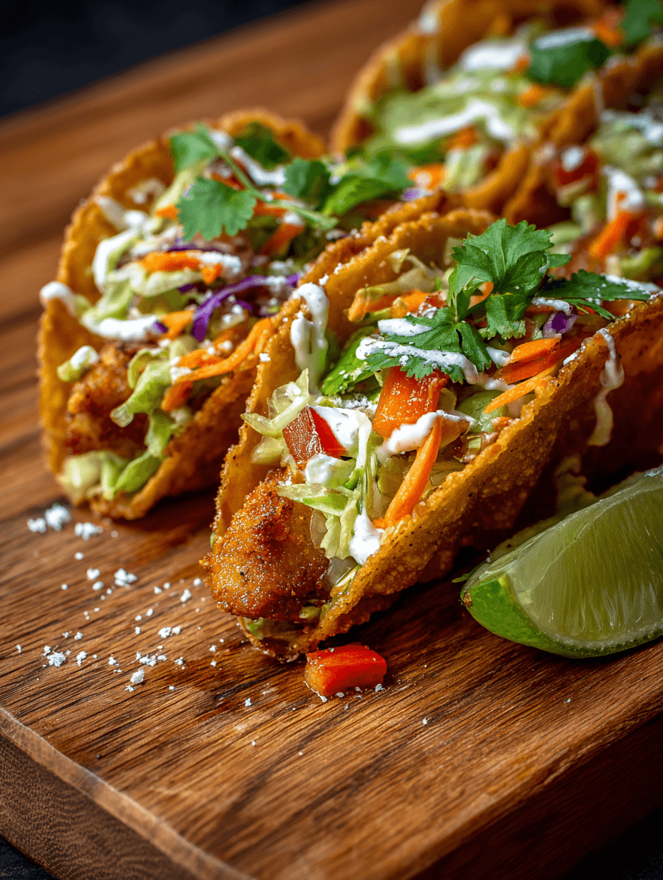Crispy Chicken Wonton Tacos