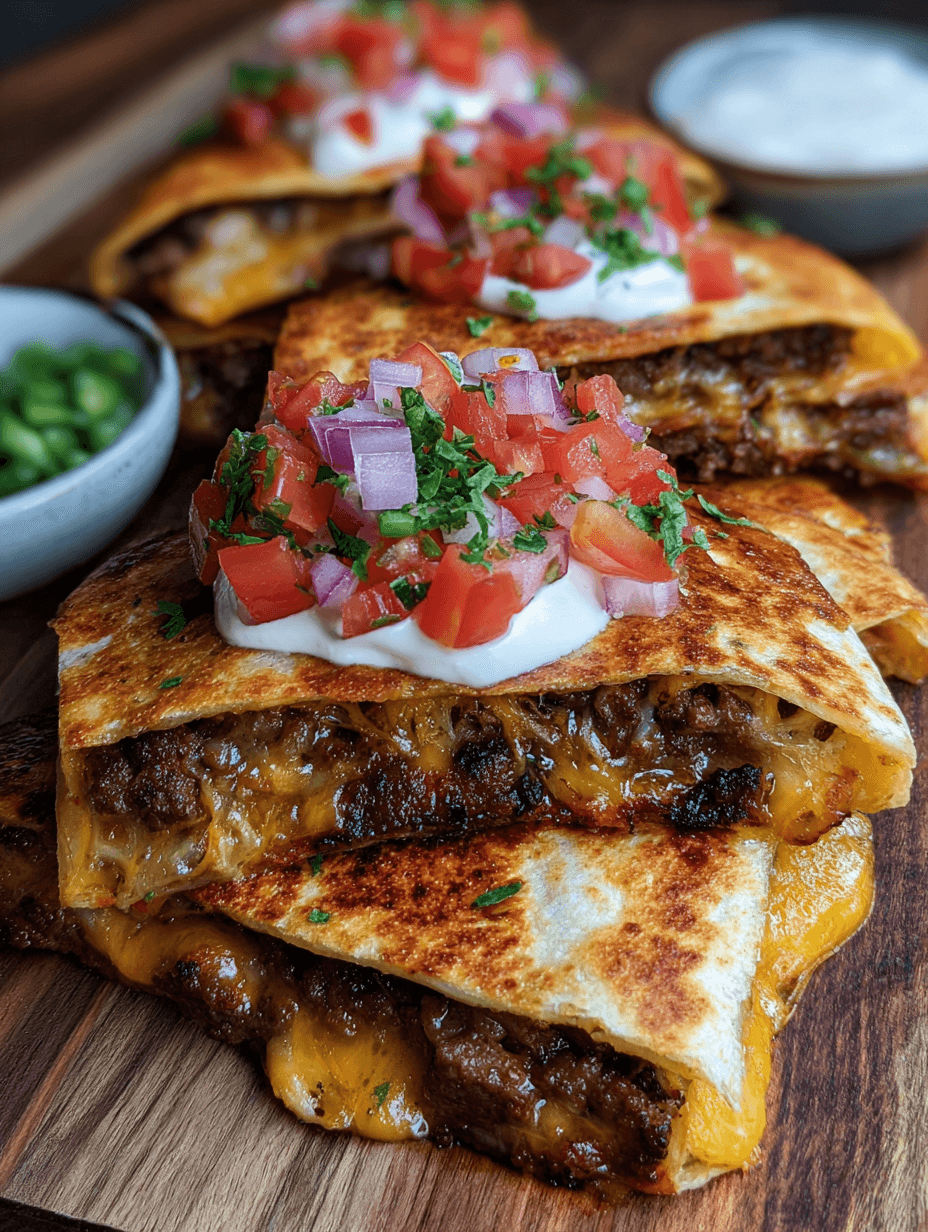 Crispy Smash Burger Quesadilla Recipe