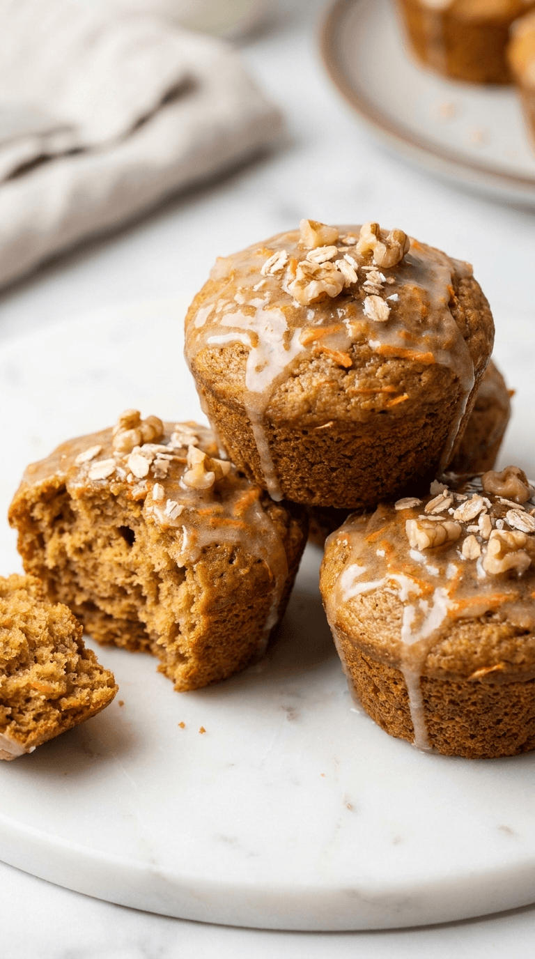 Diabetic Friendly Carrot Cake Muffins