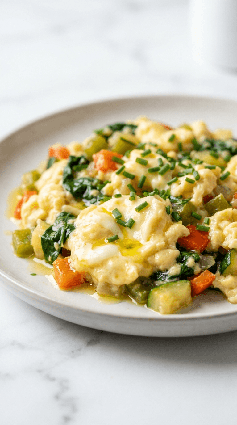Diabetic Friendly Veggie Scramble