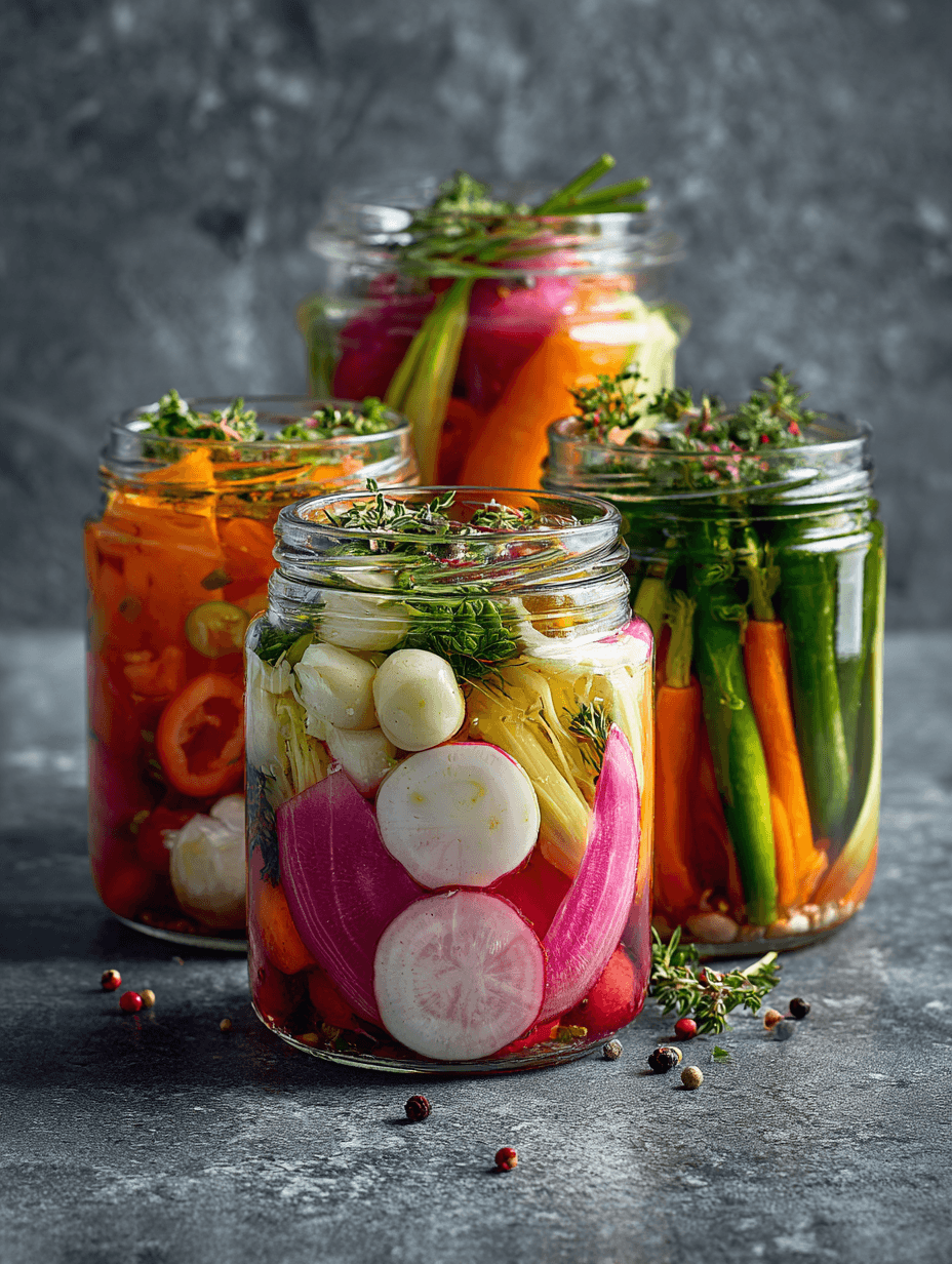 Easy Fridge Pickled Vegetables