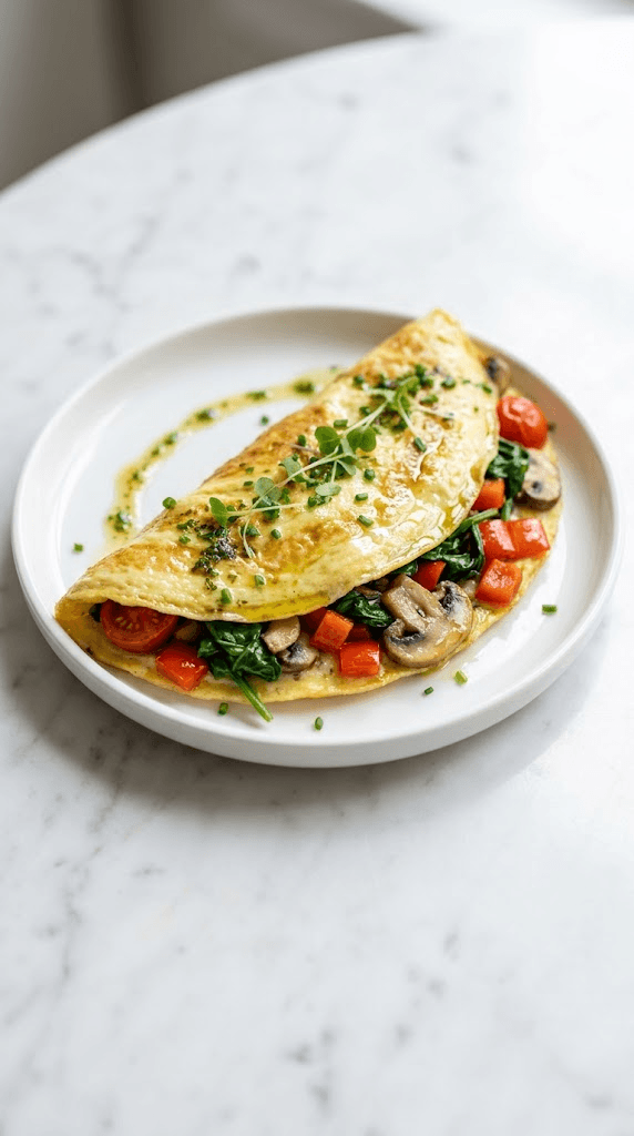 Easy Low Carb Veggie Loaded Omelette