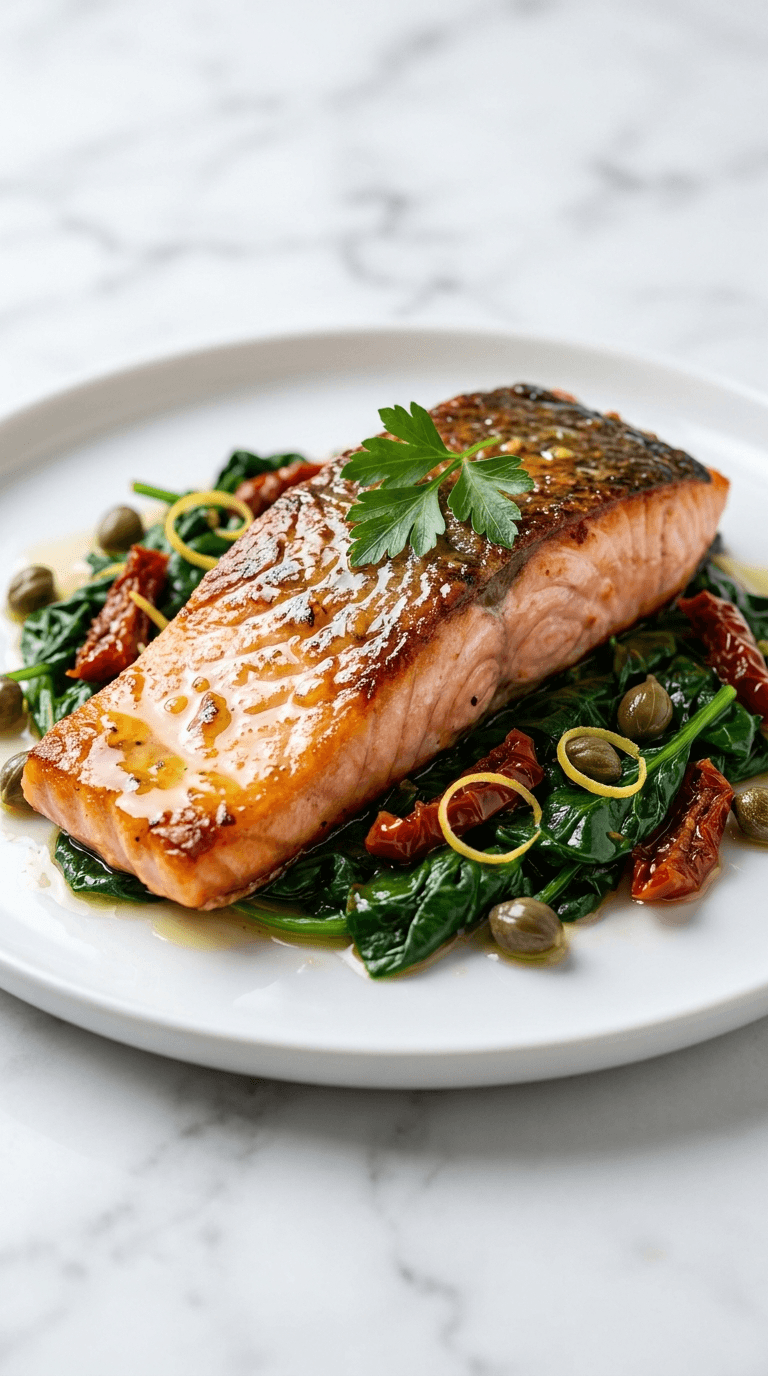 Easy Low Carb Tuscan Salmon