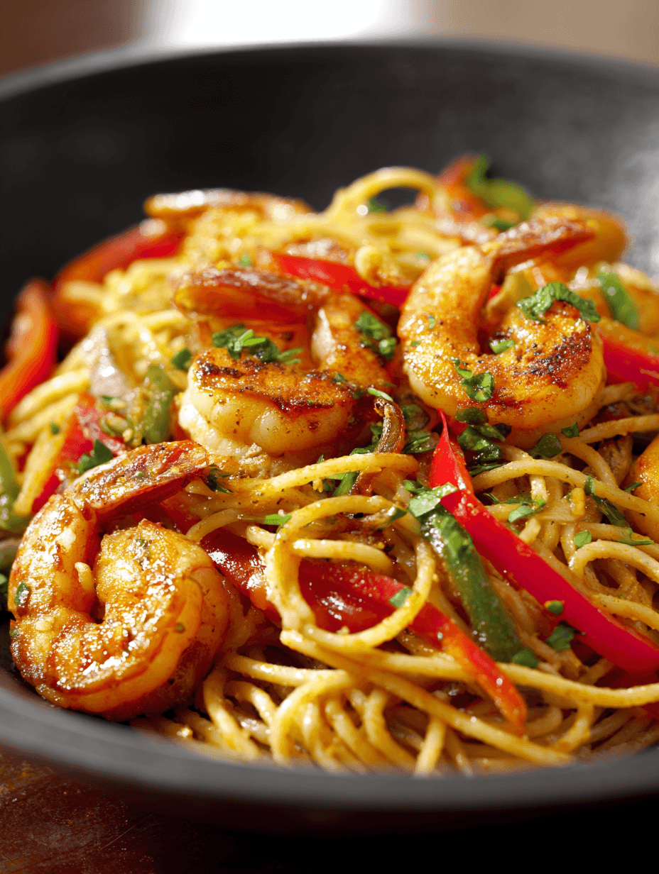 Flavorful Jamaican Shrimp Pasta