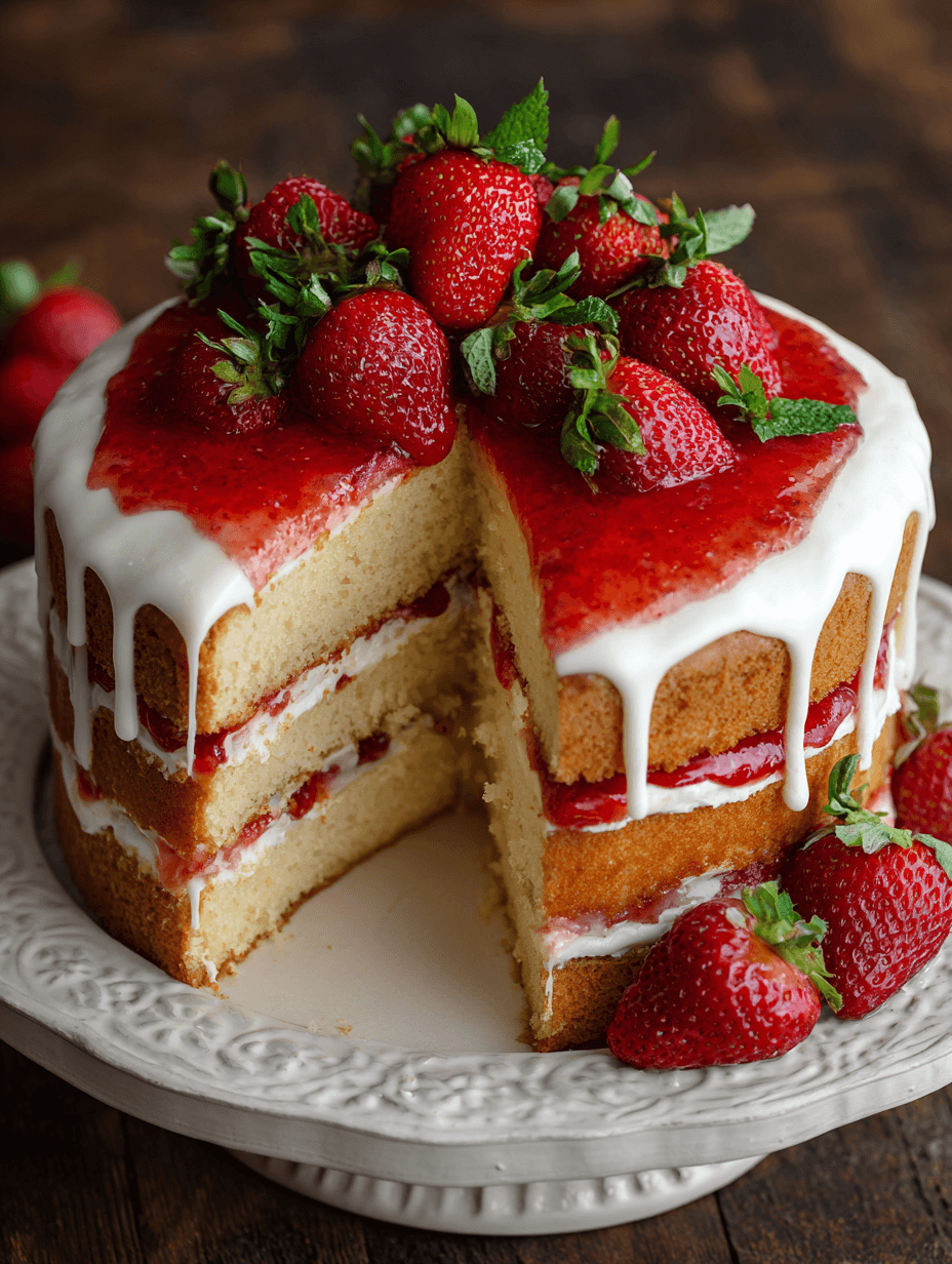 Fresh Strawberry Cake Recipe