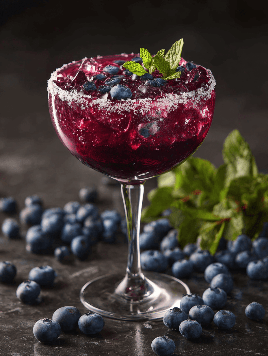 Frostbite Blueberry Martini Mocktail