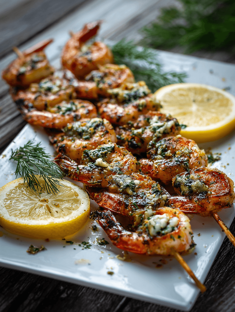 Garlic Butter Shrimp Skewers Recipe