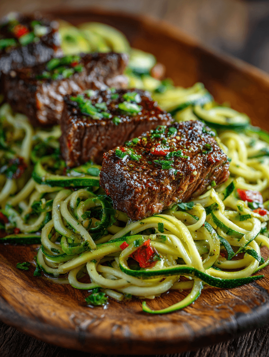 Garlic Butter Steak & Zucchini Delight