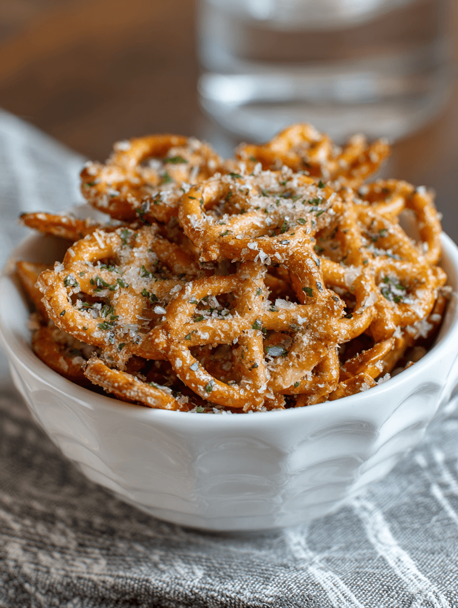 Garlic Parmesan Pretzel Chips Recipe