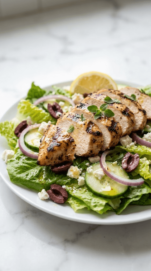 Greek Salad with Grilled Chicken