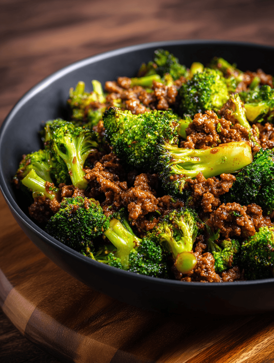 Ground Beef and Broccoli