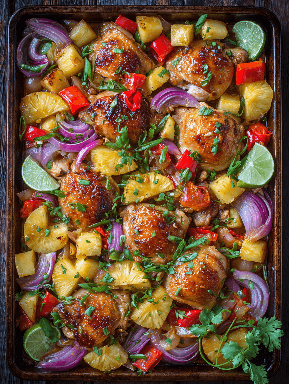 Hawaiian Chicken Sheet Pan