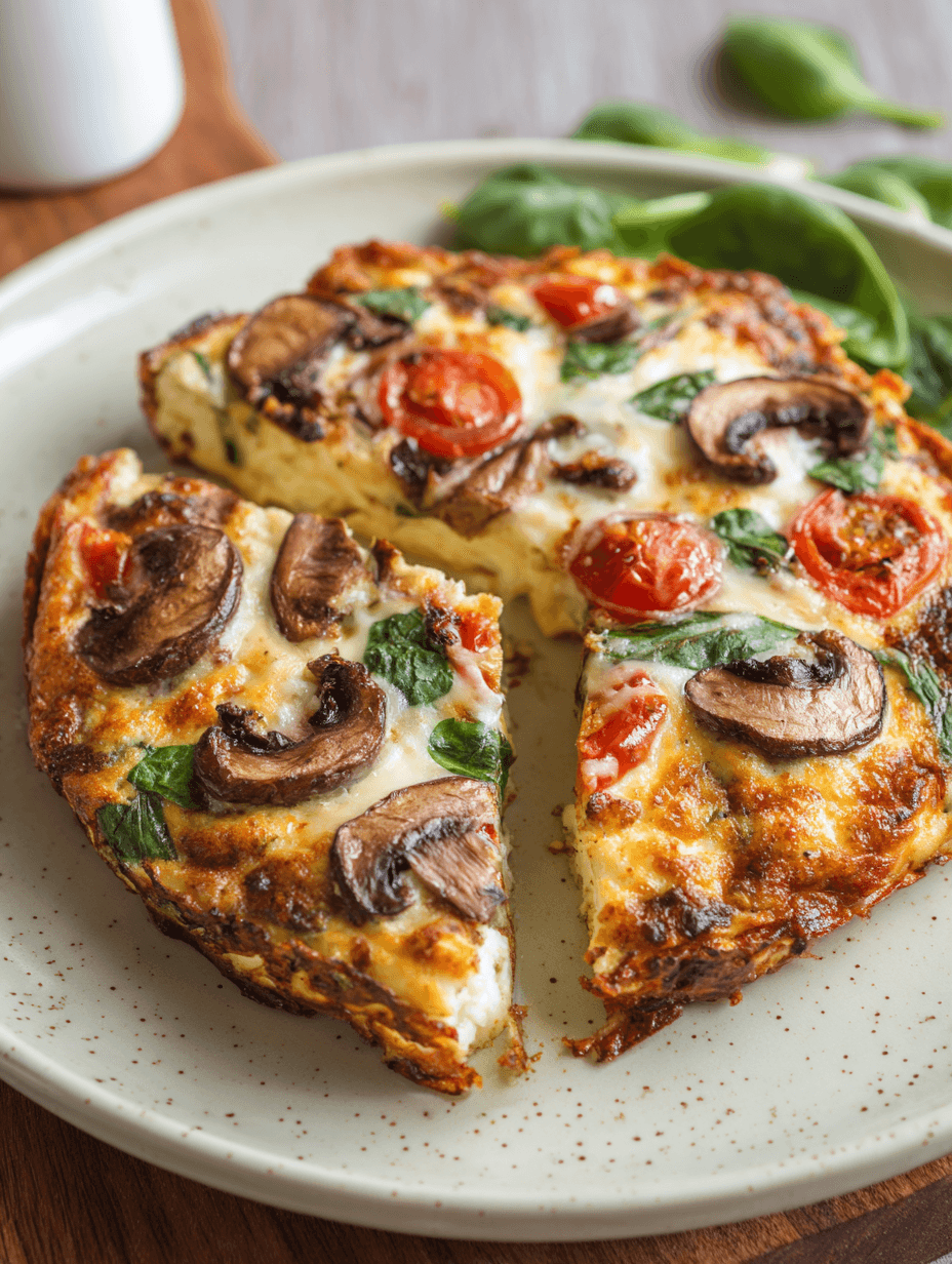 high protein crustless pizza