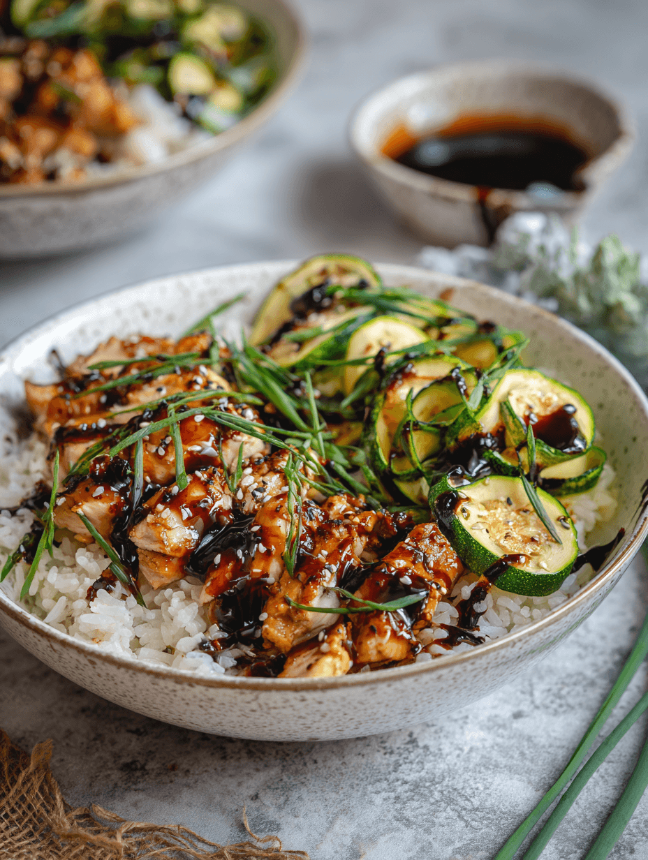 Honey Garlic Chicken Bowls