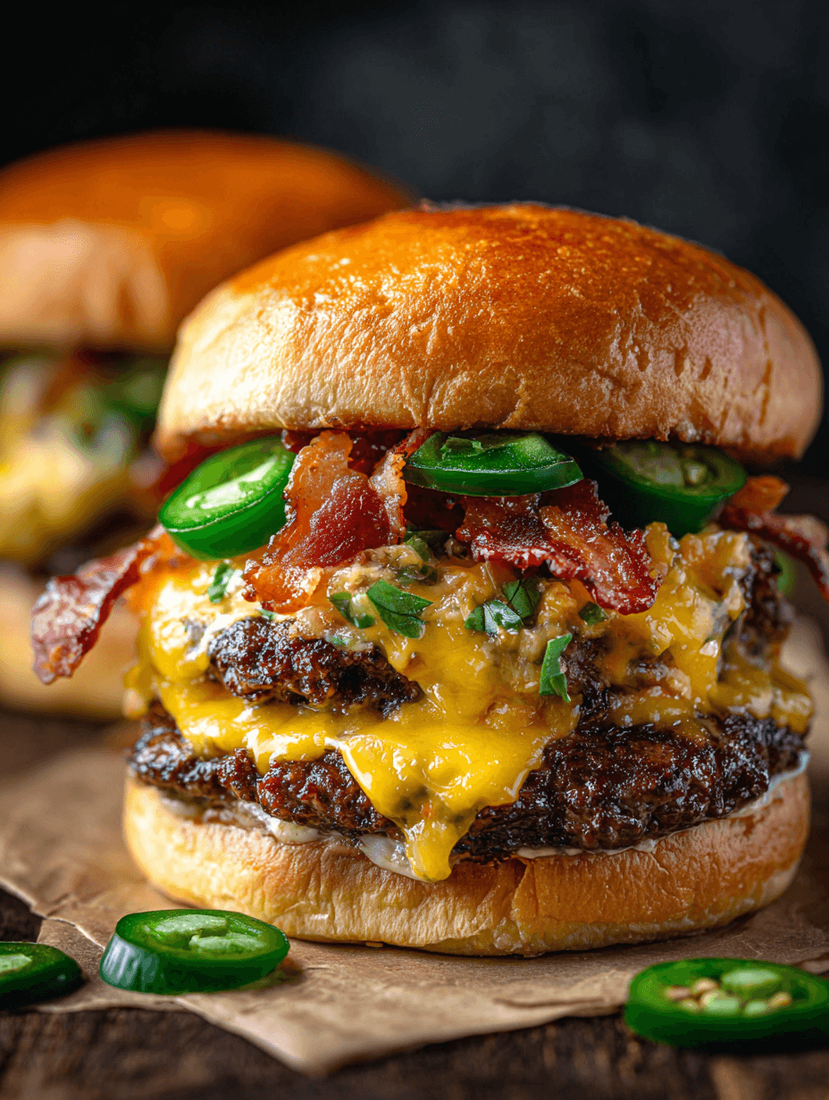 Juicy Jalapeño Popper Burgers