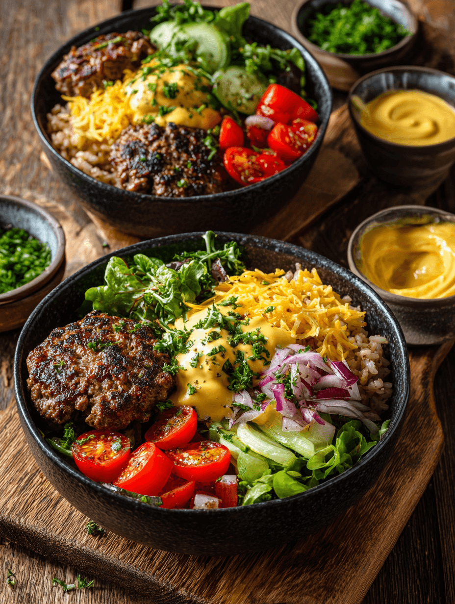 Loaded Burger Bowls