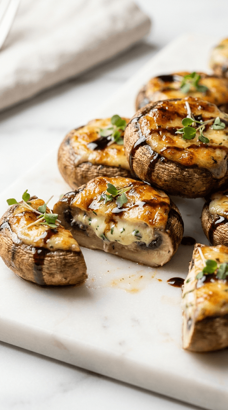 Low Carb Cheese Stuffed Mushrooms