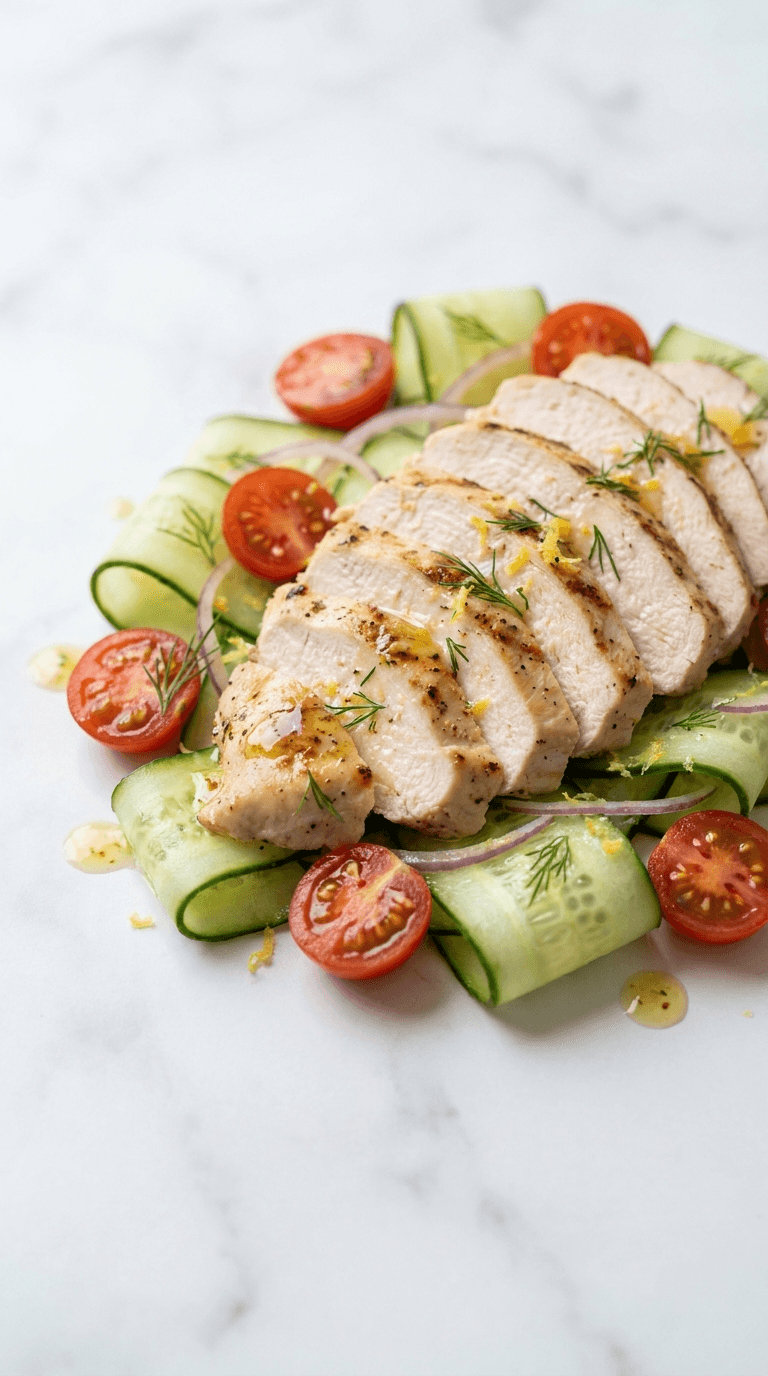 Low Carb Chicken Cucumber Salad