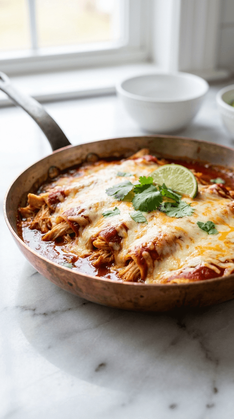 Low-Carb Chicken Enchilada Skillet