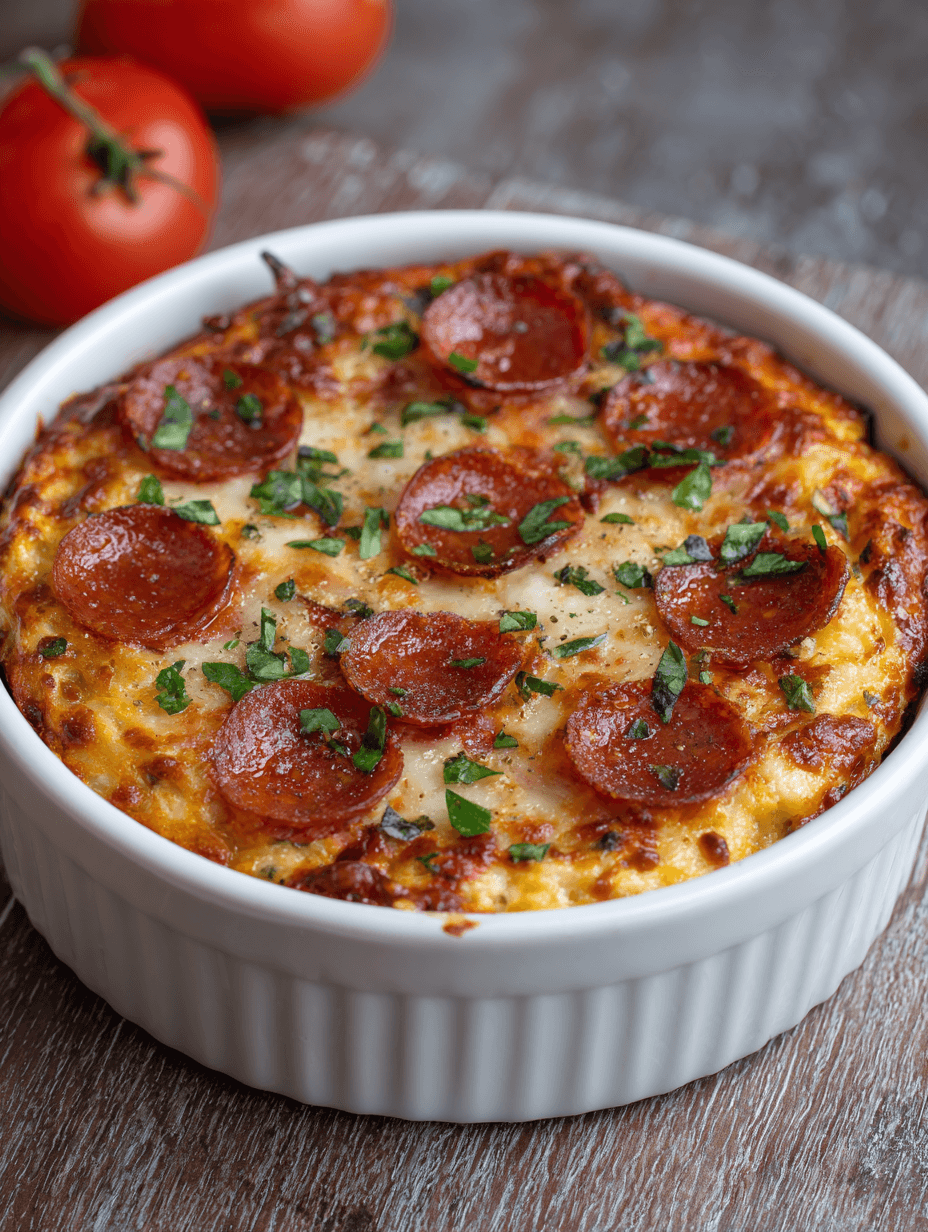 Low Carb Crustless Pizza Bowl