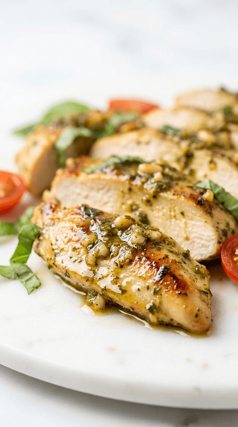 Low-Carb Pesto Chicken Skillet