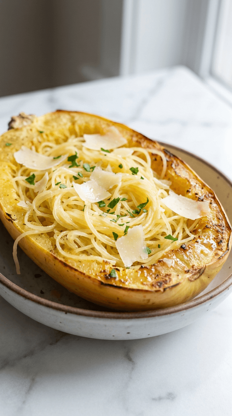 Low Carb Roasted Spaghetti Squash