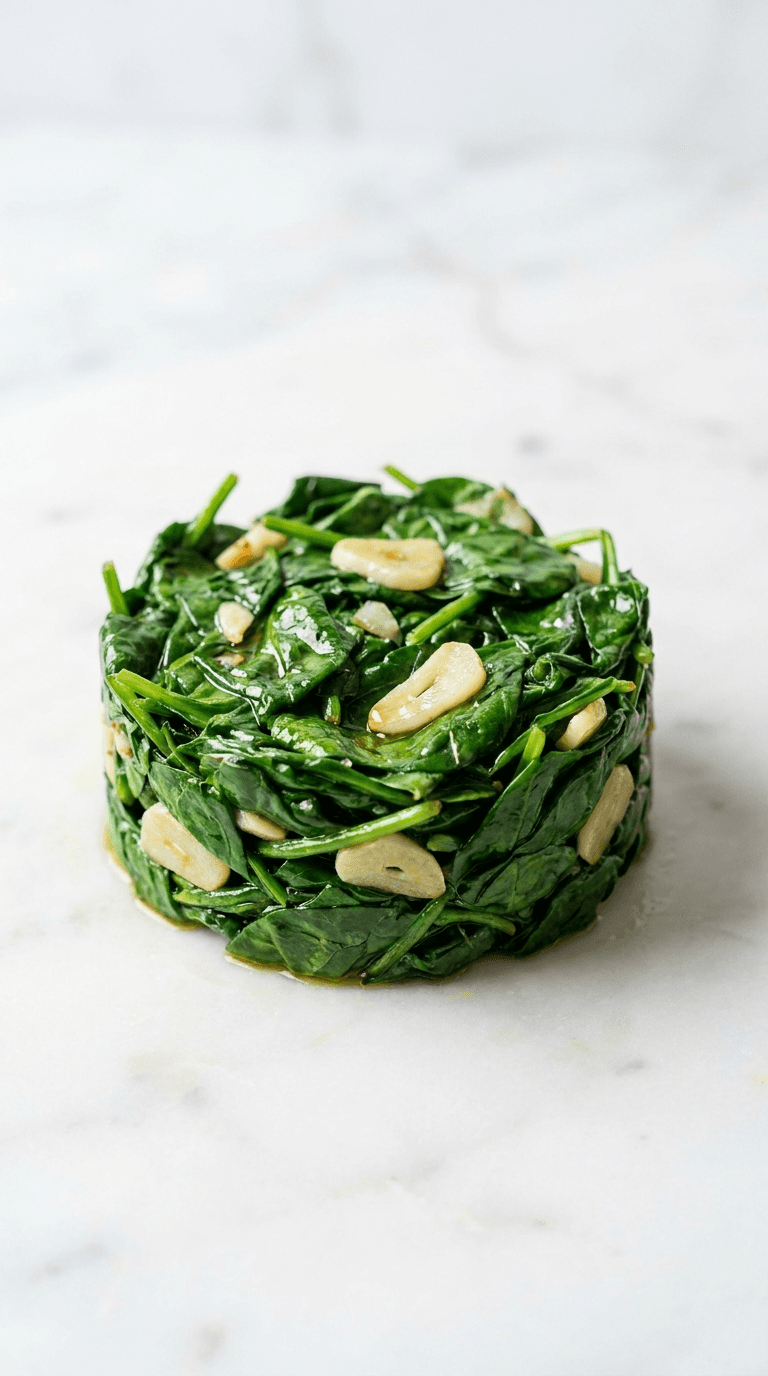Low Carb Sauteed Spinach with Garlic