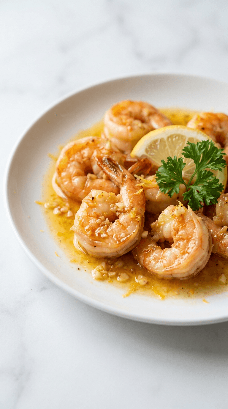 Low Carb Garlic Butter Shrimp Scampi