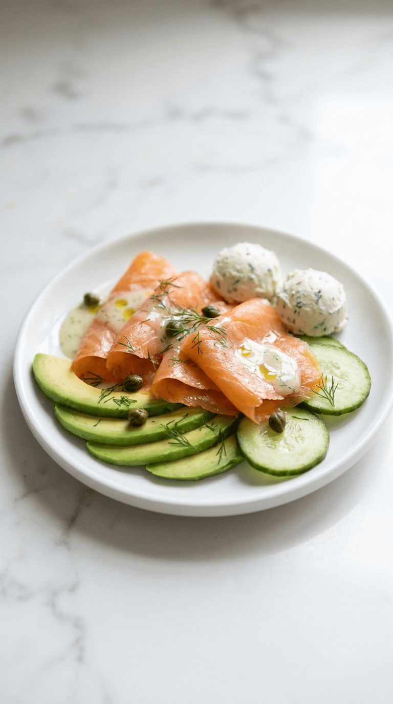 Low-Carb Smoked Salmon Breakfast Plate