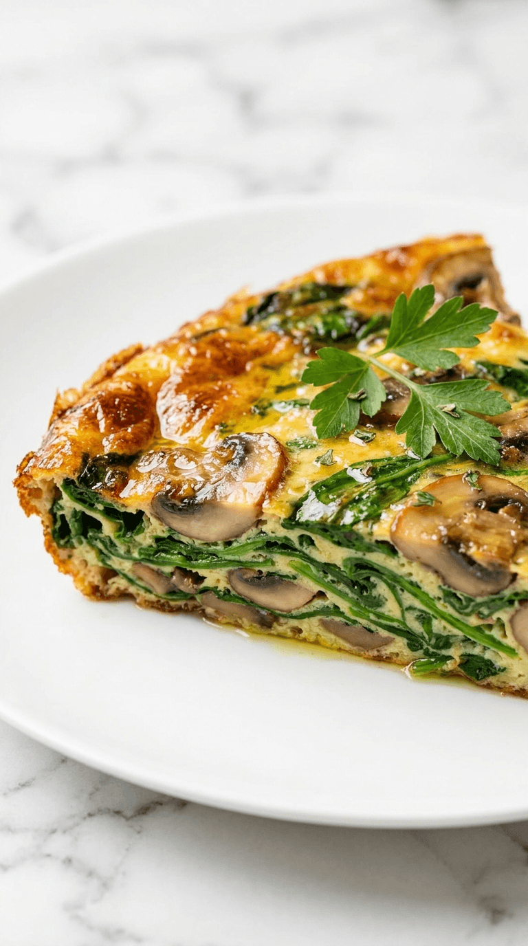 Low Carb Spinach Mushroom Frittata