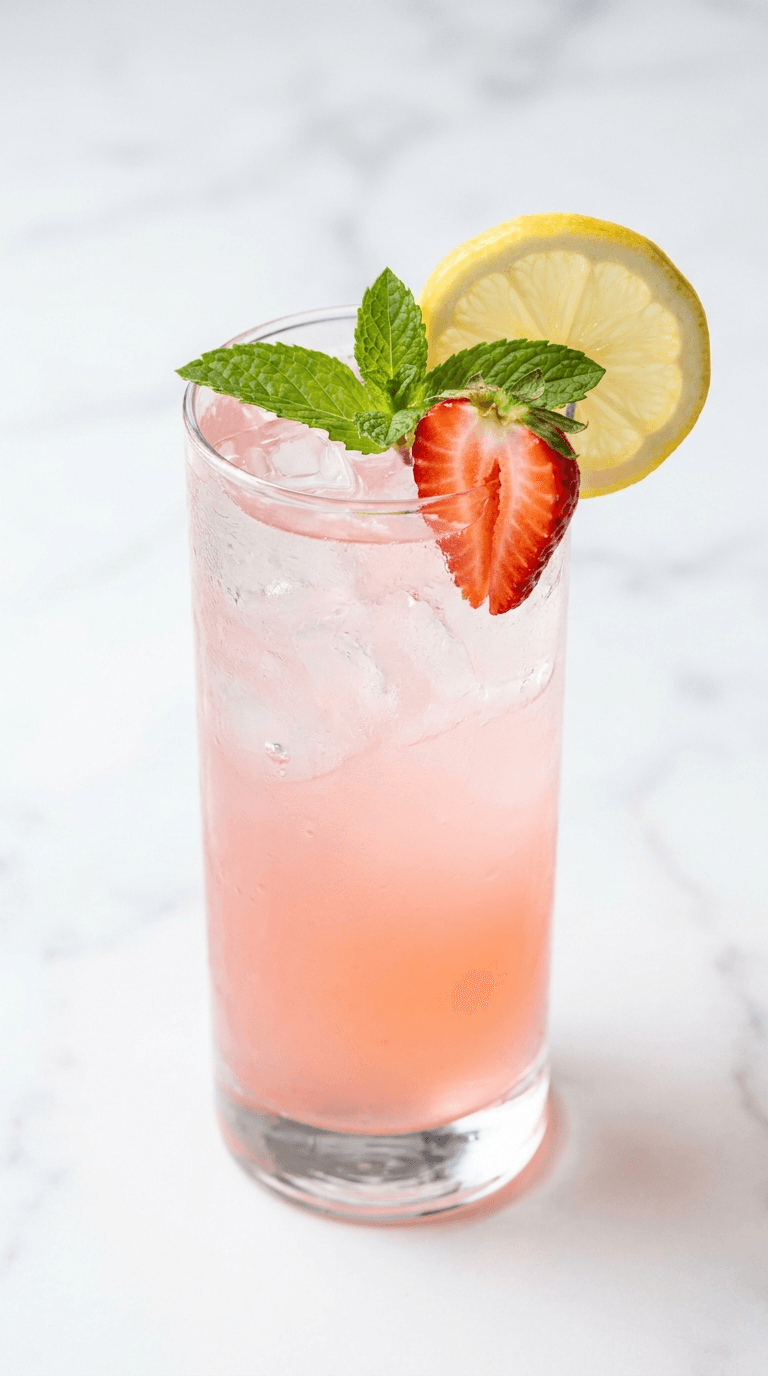 Low Carb Strawberry Lemonade