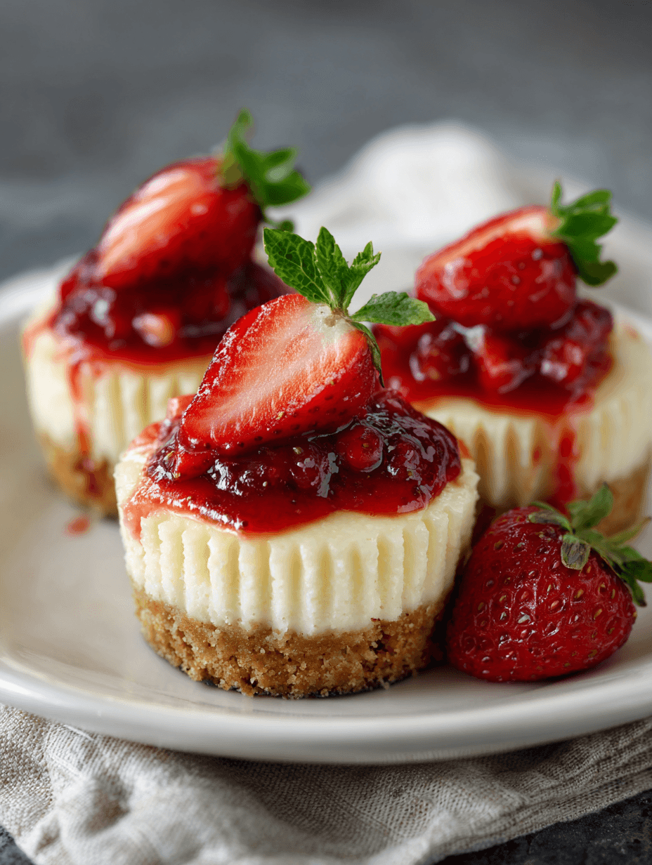 Mini Strawberry Cheesecakes Recipe