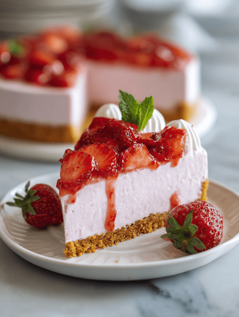 No Bake Strawberry Cheesecake Recipe
