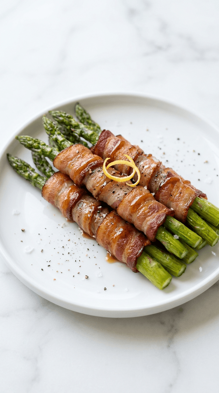 No Carb Bacon Wrapped Asparagus