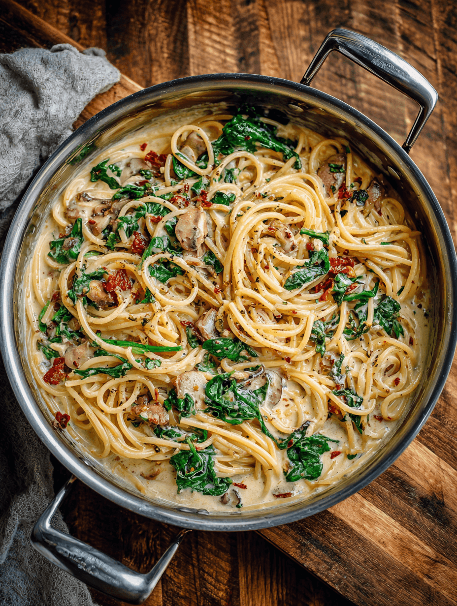 One Pot Creamy Garlic Pasta