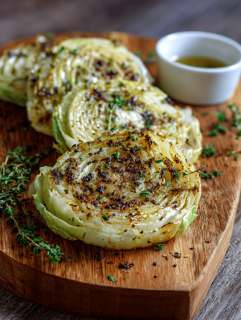 Oven Roasted Garlic Cabbage Steaks