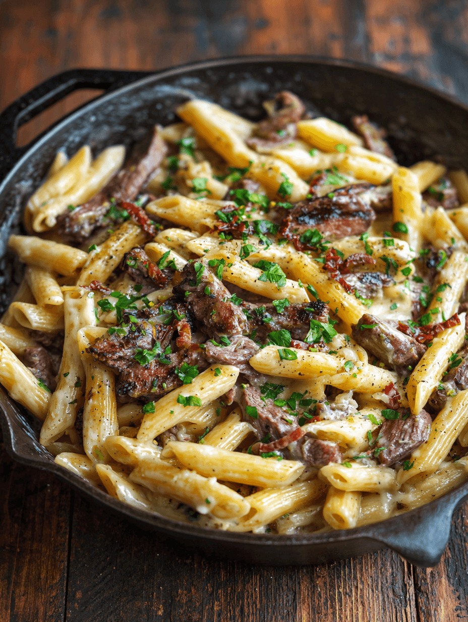 Philly Cheesesteak Pasta
